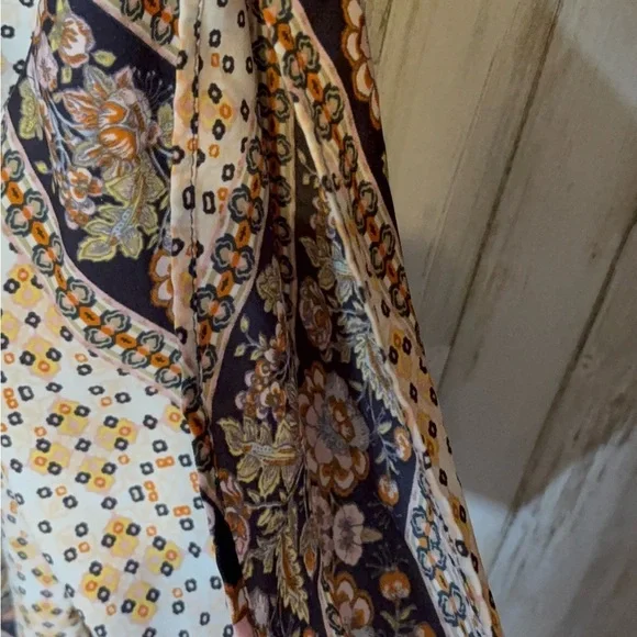 Bebop Knotted sleeves shoulder Beige Pink + Floral Flower Dress Size 3X - Picture 5 of 16